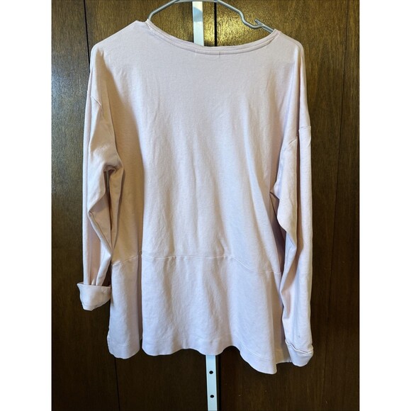 J.Jill Pure Jill Pale Pink Long Sleeve Tunic Sweater Top Size XL Extra Large Poc - Picture 4 of 4